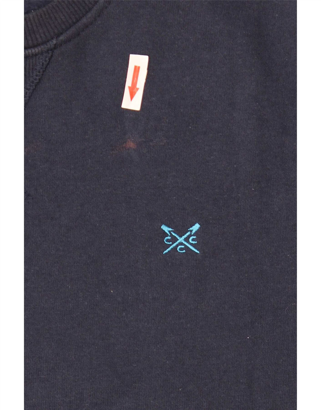 Ανδρικό φούτερ Crew Clothing Jumper Large Navy Blue από βαμβάκι