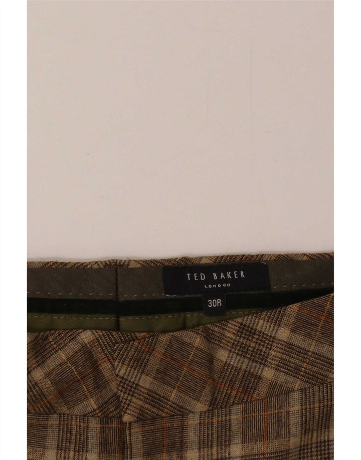 Ανδρικό Ted Baker Slim Fit Casual Παντελόνι W30 L32 Καφέ μαλλί