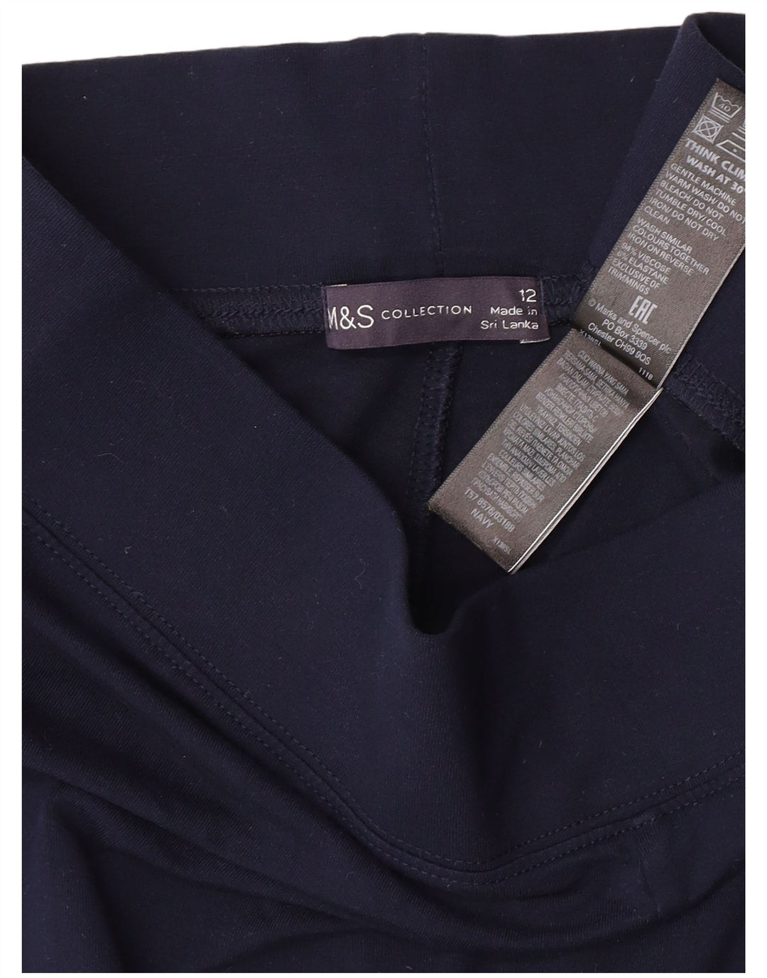 Γυναικεία κολάν Marks & Spencer UK 12 Medium Navy Blue Viscose
