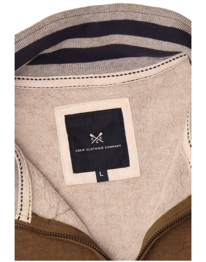 Ανδρική αθλητική φόρμα Crew Clothing Top Jacket καφέ βαμβακερό