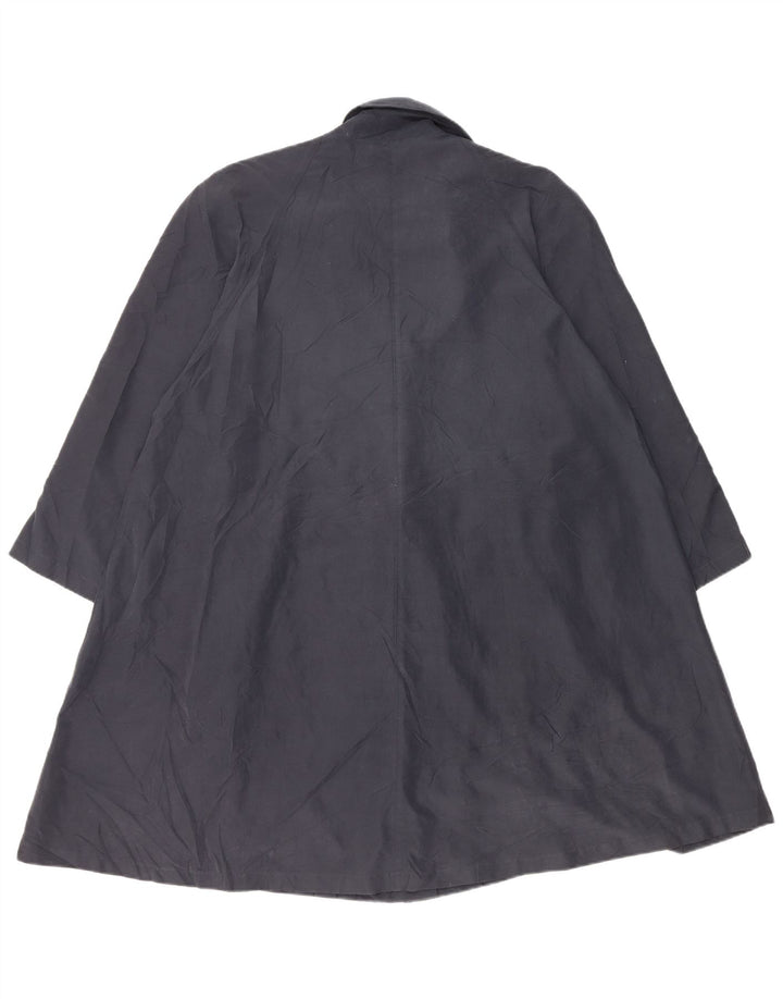 Luisa Spagnoli γυναικεία καμπαρντίνα υπερμεγέθη UK 10 Small Navy Blue Polyester