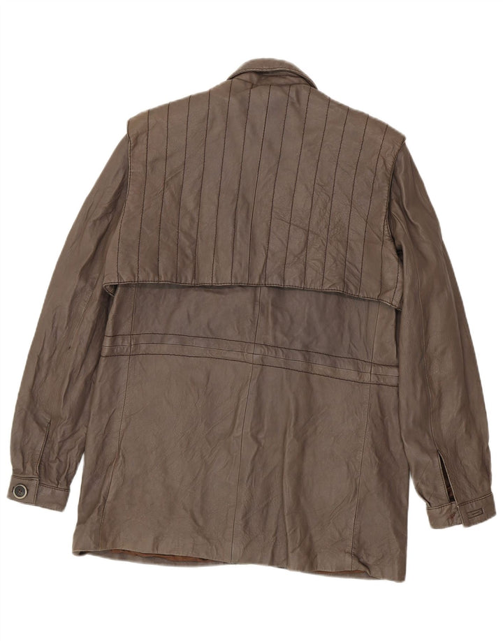Vintage Γυναικείο Δερμάτινο Μπουφάν IT 48 XL Καφέ
