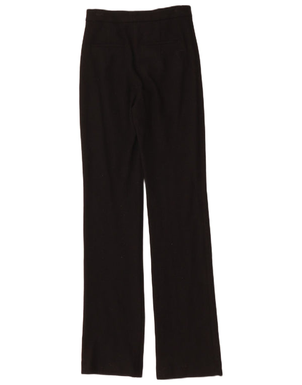 Massimo Dutti Γυναικείο ίσιο παντελόνι Chino EU 34 2XS W24 L34 Μαύρο μάλλινο
