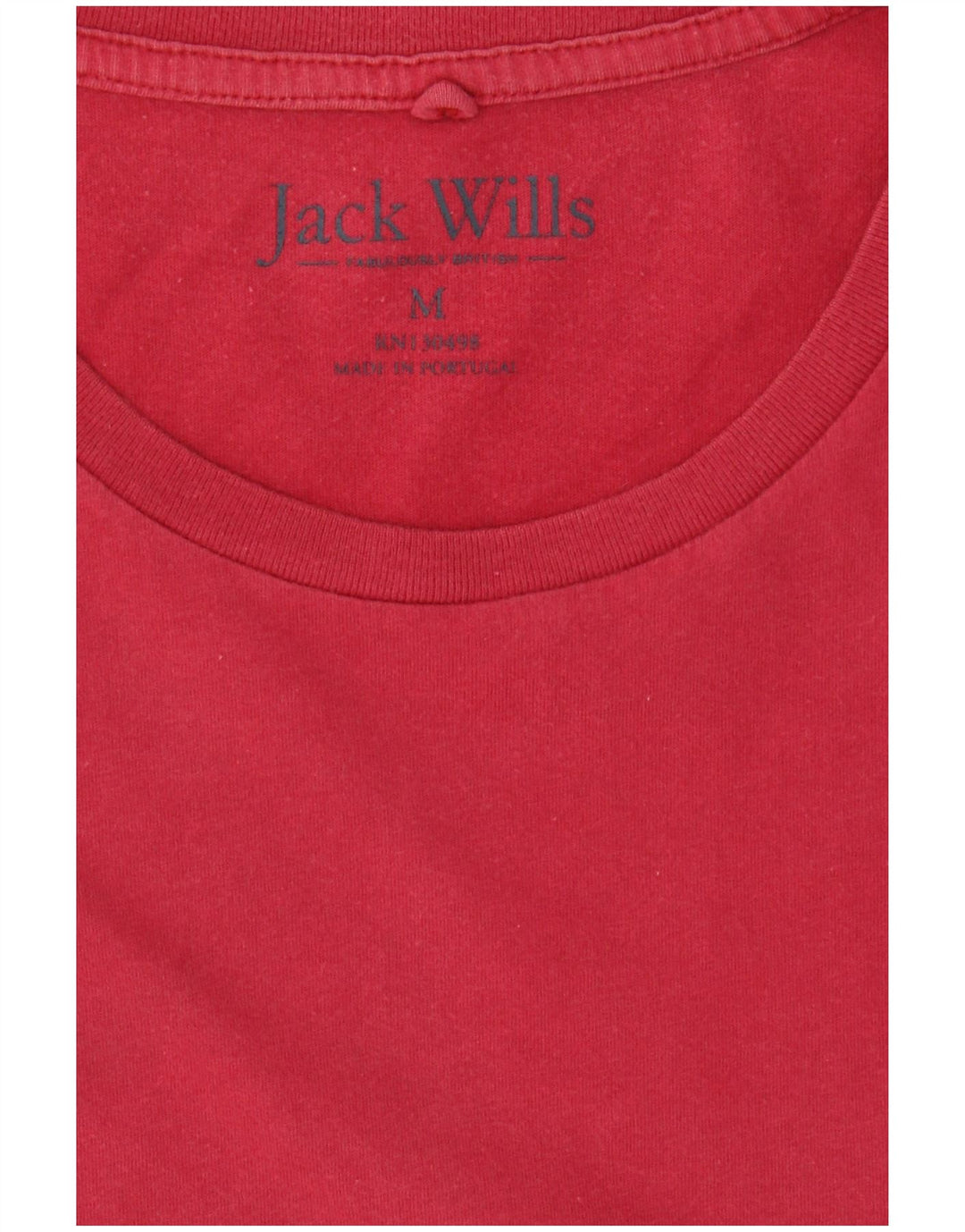 Ανδρικό μπλουζάκι JACK WILLS Μπλουζάκι μεσαίο κόκκινο βαμβακερό