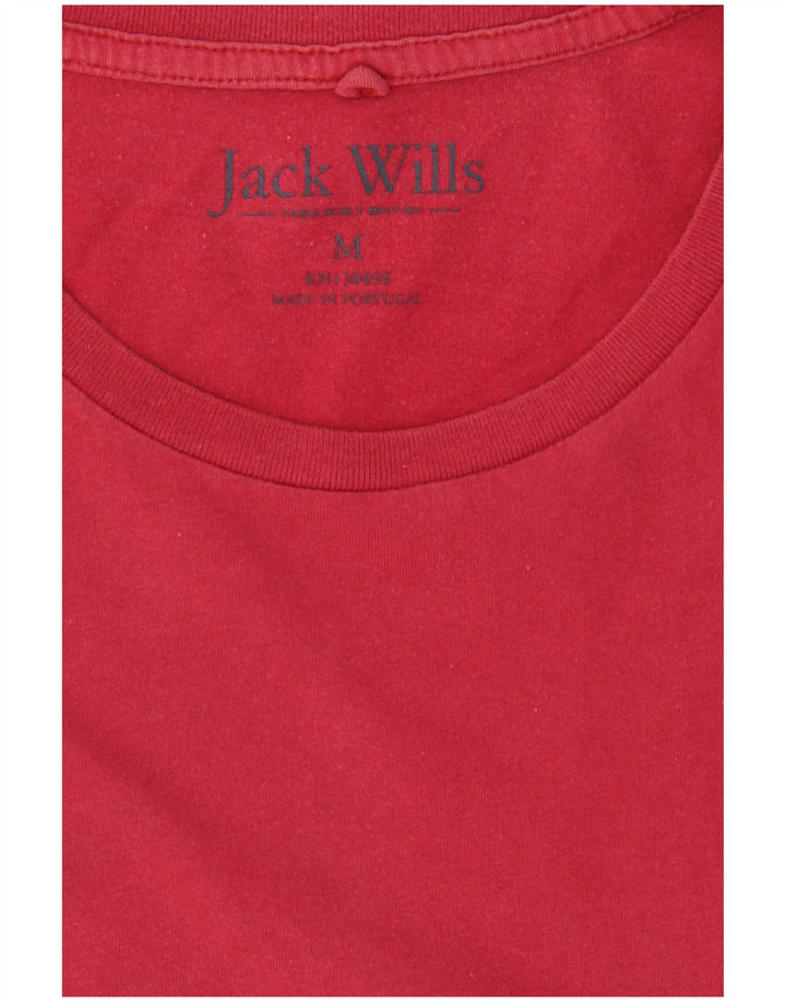 Ανδρικό μπλουζάκι JACK WILLS Μπλουζάκι μεσαίο κόκκινο βαμβακερό