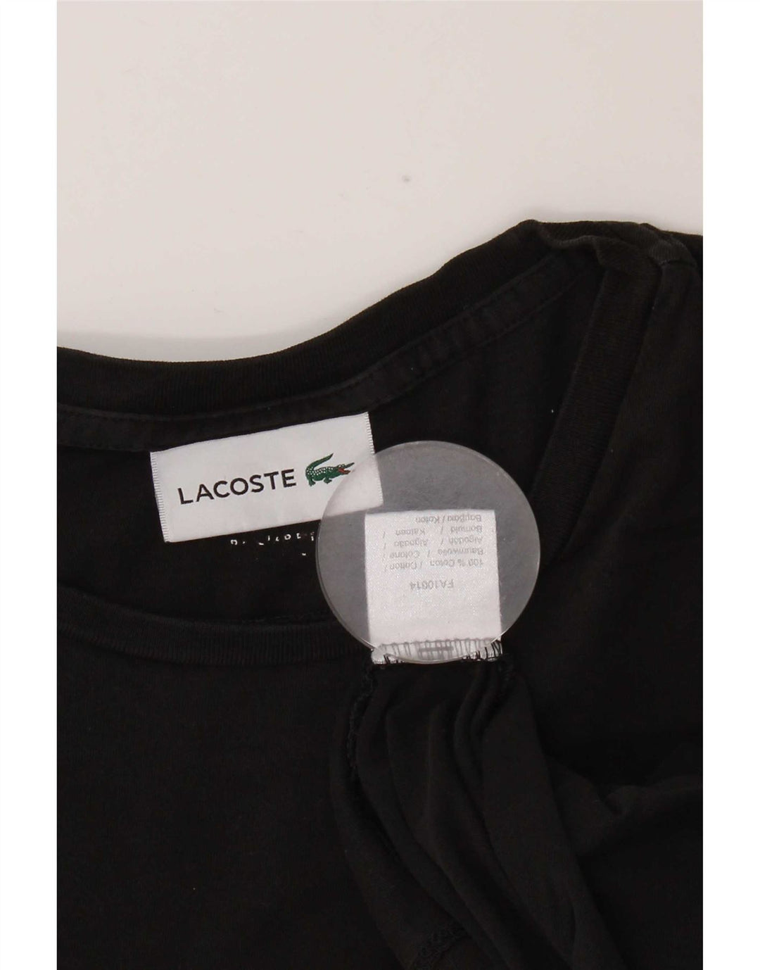 Ανδρικό T-Shirt Lacoste Top Μεσαίο μαύρο βαμβακερό