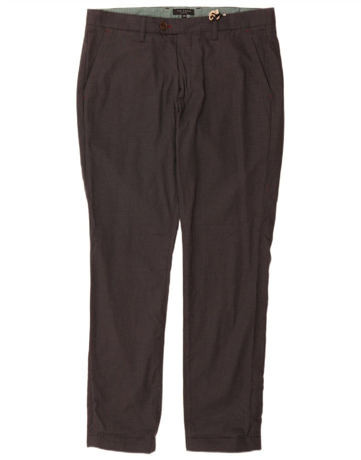 Ανδρικό παντελόνι Ted Baker Slim Suit W34 L32 Γκρι βαμβακερό