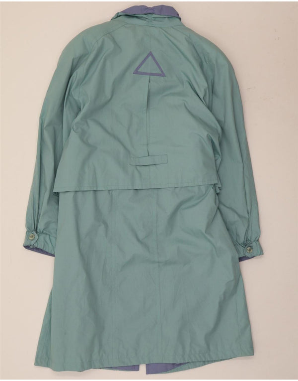 Vintage γυναικεία καμπαρντίνα UK 12 Medium Green Colourblock Polyester