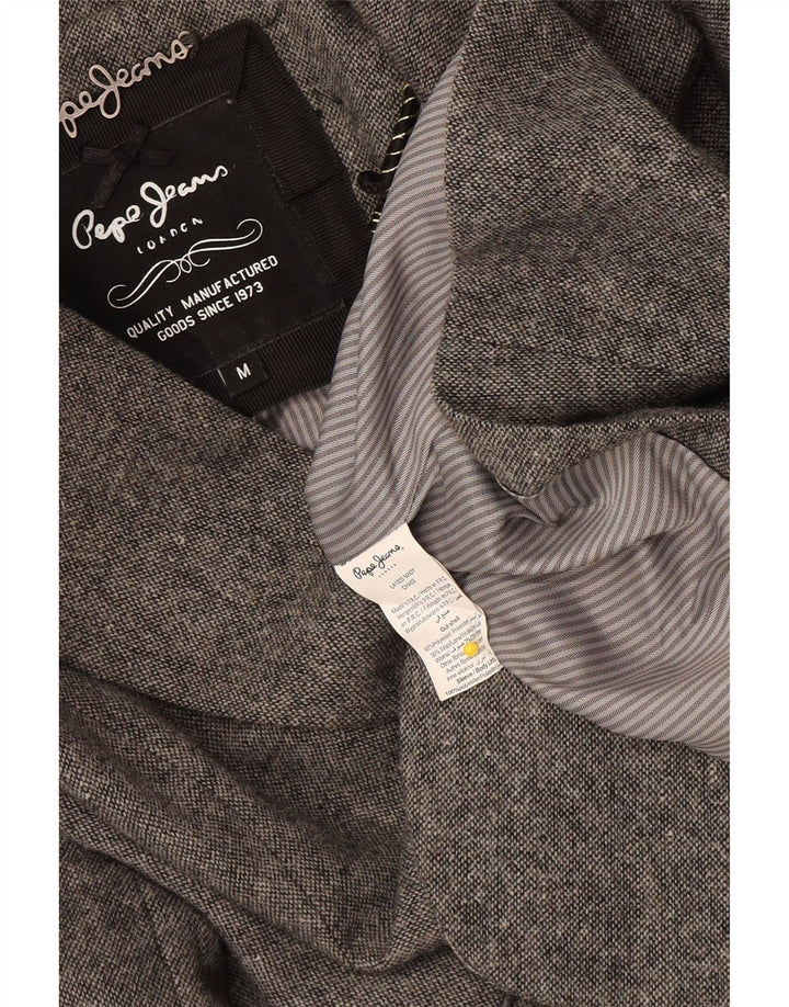 PEPE Jeans Γυναικείο Military Crop Blazer Jacket UK 12 Medium Grey Classic