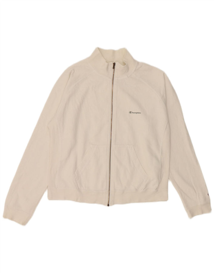 Champion Γυναικεία αθλητική φόρμα Top Jacket UK 14 Medium White Cotton