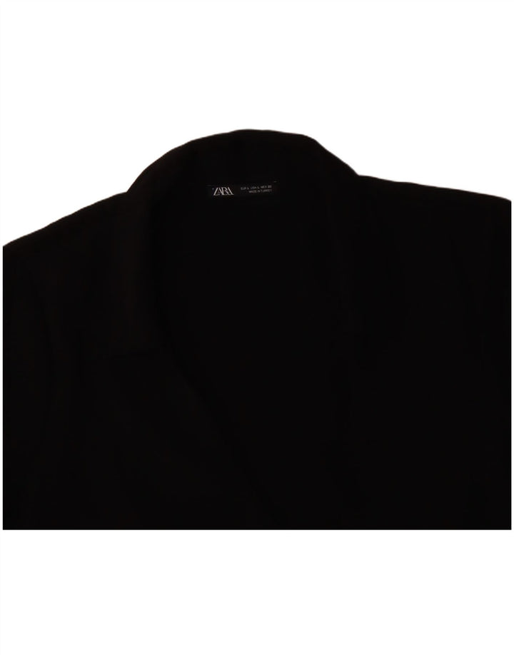 ZARA Womens Shift Dress UK 16 Large Black Polyester