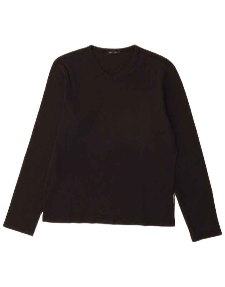 SERGIO TACCHINI Γυναικείο τοπ μακρυμάνικο UK 12 μεσαίο μαύρο βαμβακερό