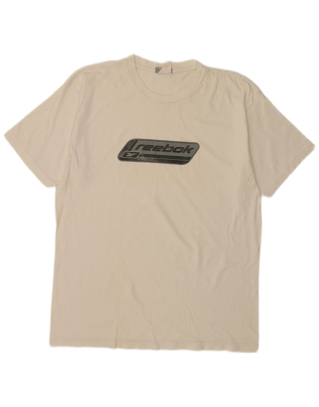 Ανδρικό γραφικό μπλουζάκι Reebok, μεγάλο, βαμβακερό σε λευκό χρώμα
