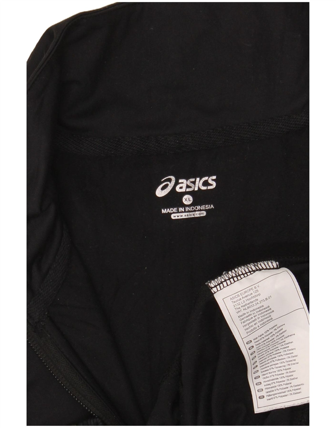 Γυναικεία αθλητική φόρμα Asics Top Jacket UK 18 XL Black Colourblock Polyester