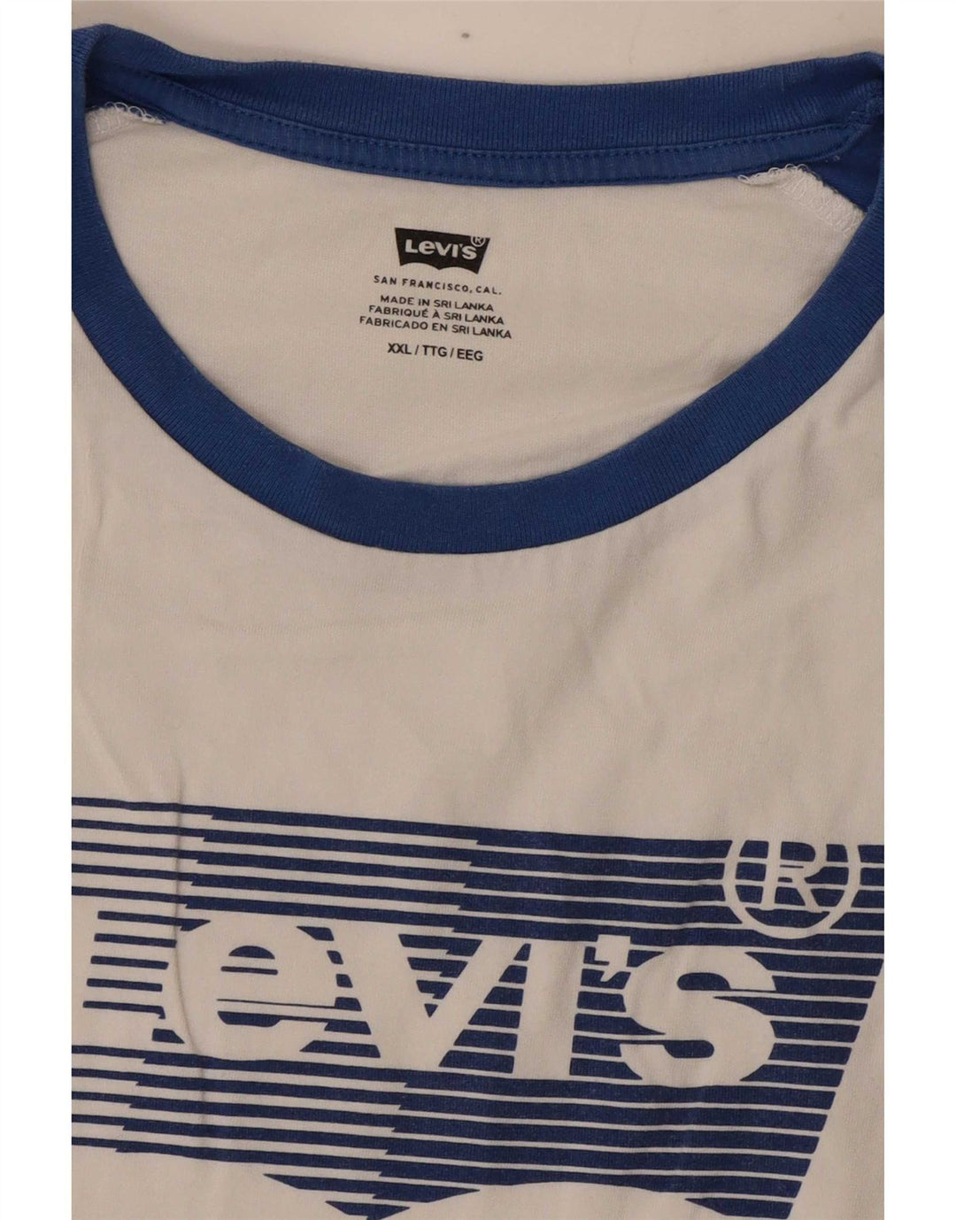 Ανδρικό γραφικό T-Shirt Levi's Top 2XL White Colourblock