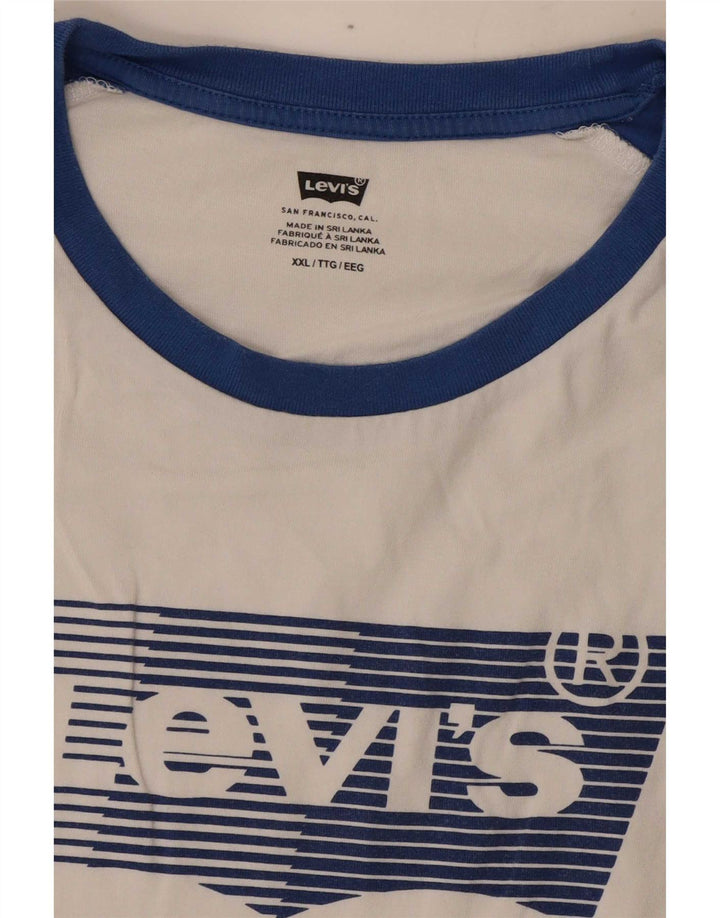 Ανδρικό γραφικό T-Shirt Levi's Top 2XL White Colourblock