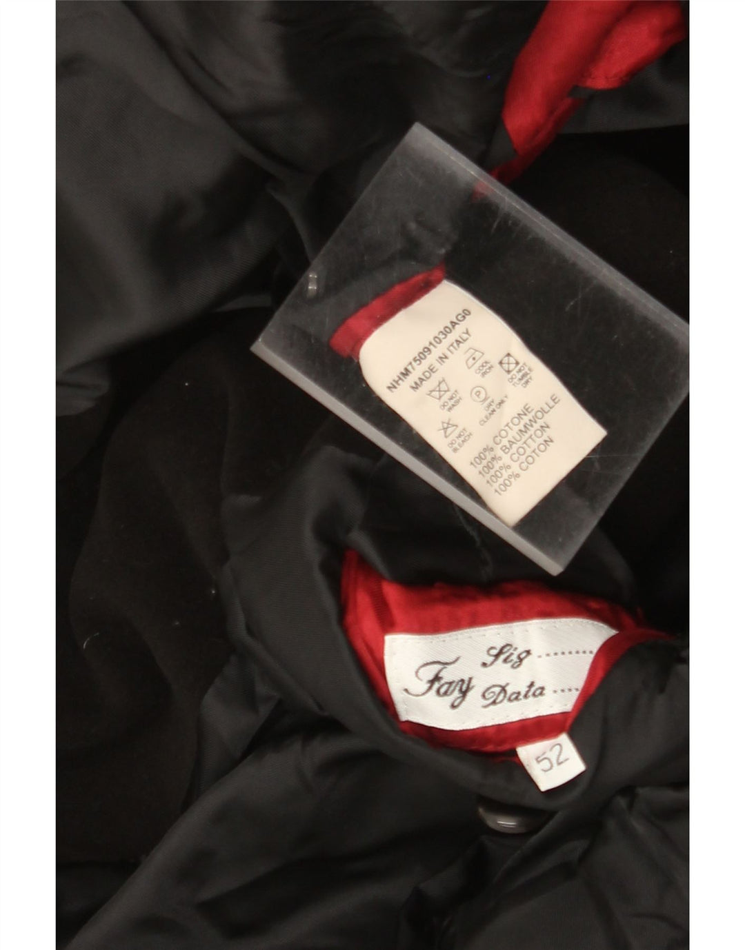 Fay Ανδρικό Μπουφάν Blazer 3 Κουμπιών IT 52 XL Μαύρο Βαμβακερό