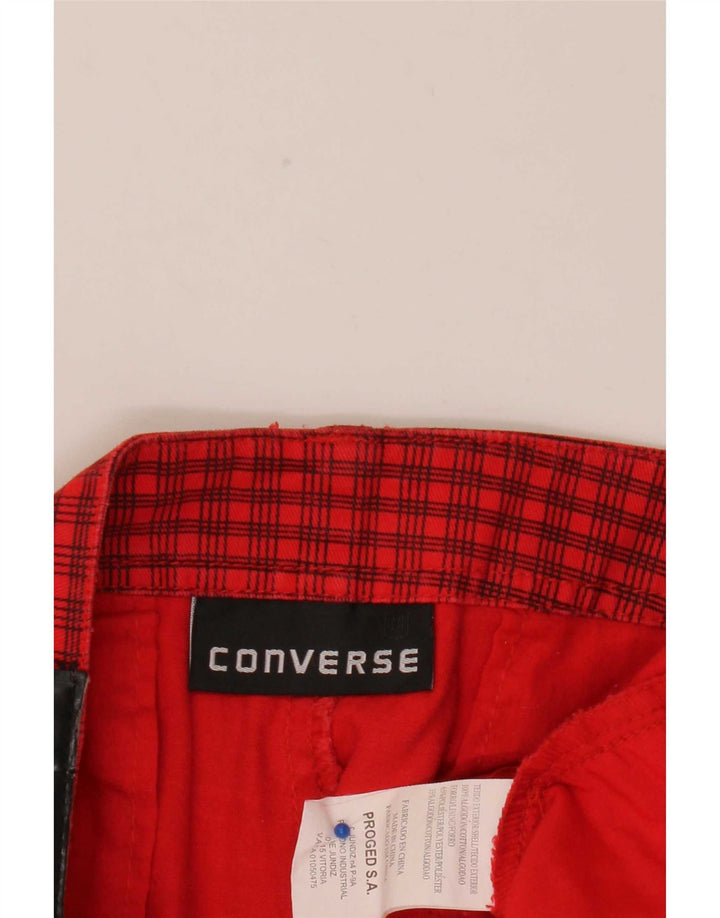 Ανδρικό σορτς Cargo Converse W38 XL Red Check Polyester