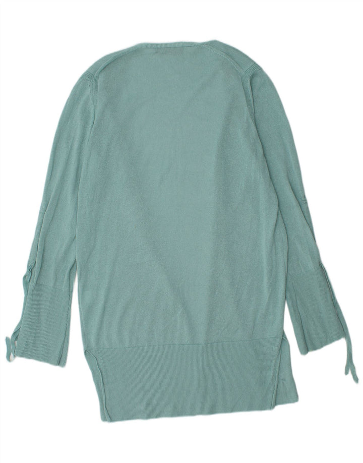 Marks & Spencer Γυναικείο πουλόβερ Longline Cardigan UK 12 Medium Turquoise
