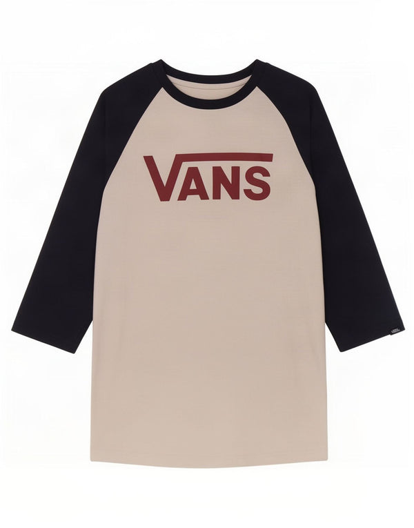 Ανδρικό μανίκι Vans Slim Fit 3/4, μεσαίο λευκό χρώμα, βαμβακερό
