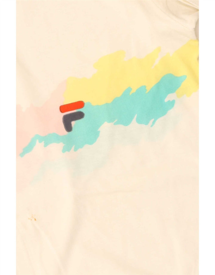 Fila Ανδρικό Πόλο Μπλουζάκι IT 54 XL Λευκή Βαφή Γραβάτας