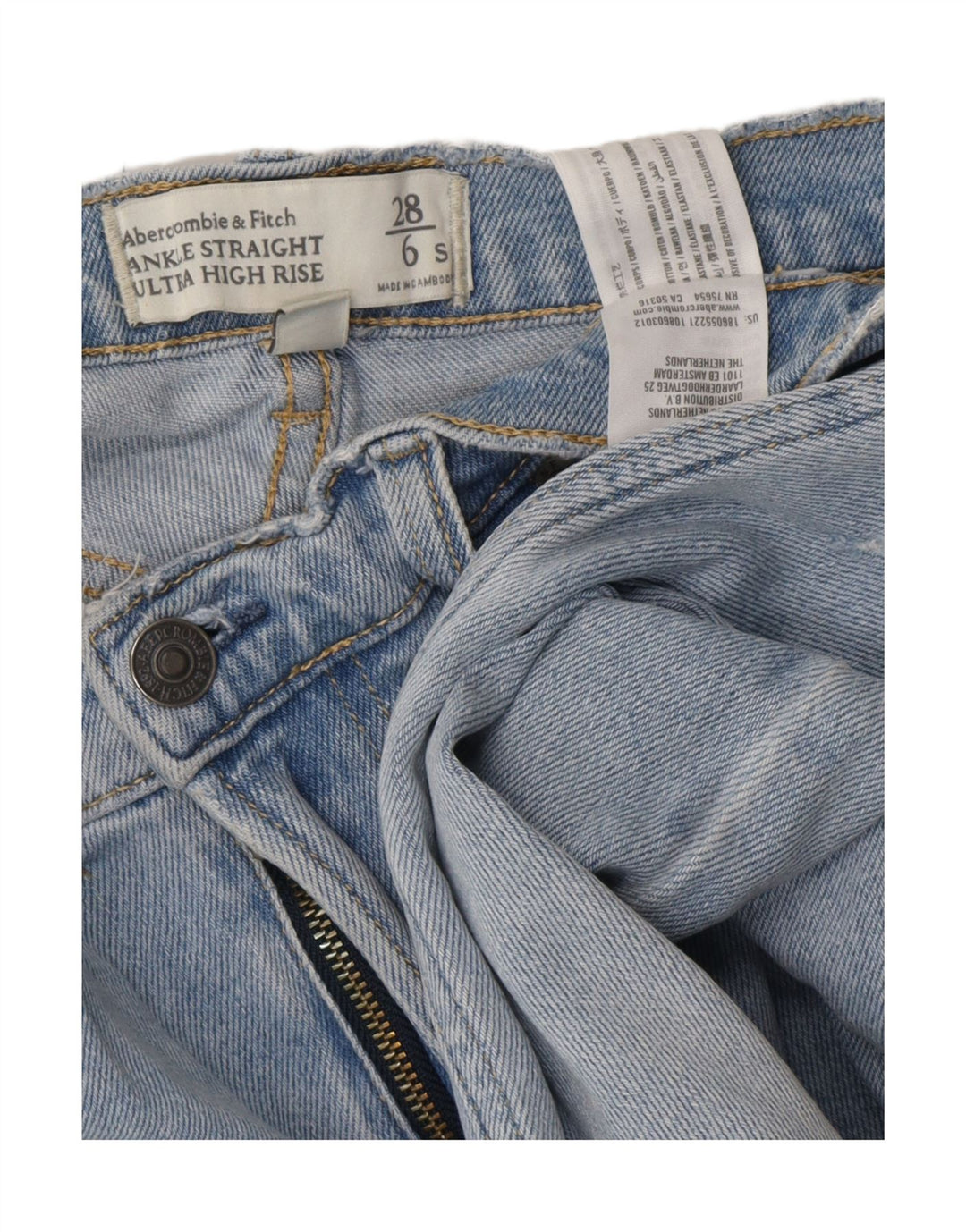 ABERCROMBIE & FITCH Γυναικείο ίσιο τζιν US 6 Medium W28 L24 Blue