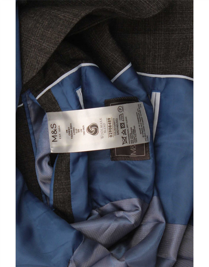 Marks & Spencer Ανδρικό σακάκι μπλέιζερ UK 40 μεσαίου γκρι μαλλί