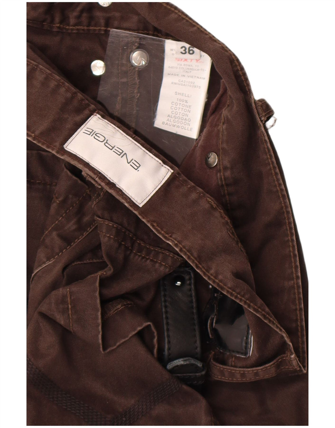 Ανδρικό ίσιο τζιν Energie W36 L34 Καφέ βαμβακερό