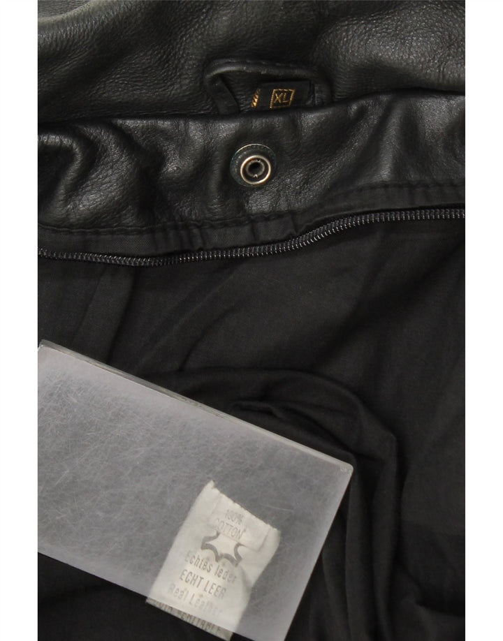 Vintage Ανδρικό Στρατιωτικό Δερμάτινο Μπουφάν UK 42 XL Μαύρο Δερμάτινο