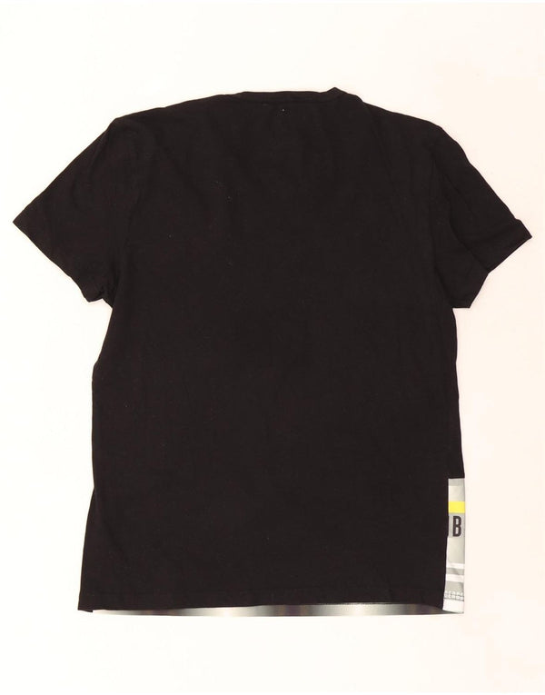 Ανδρικό γραφικό T-Shirt Bikkembergs Top XL Μαύρο Colourblock Βαμβακερό