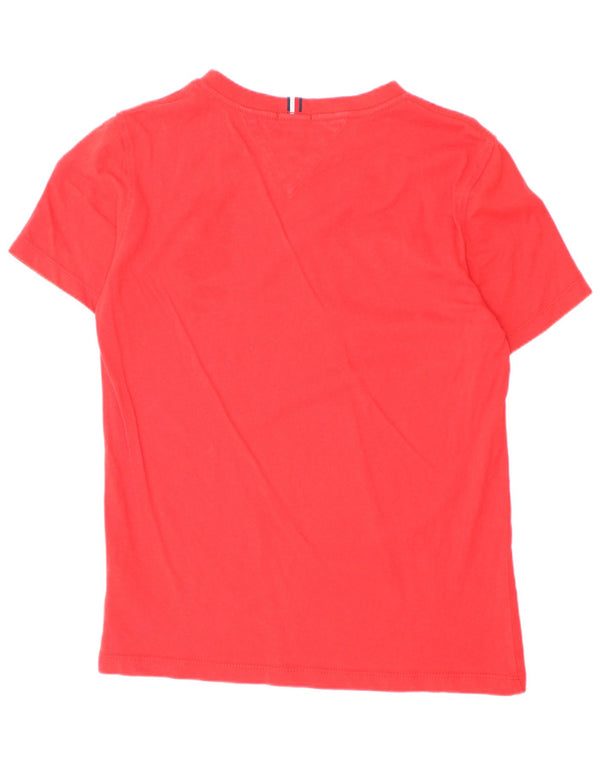 Tommy Hilfiger Boys Graphic T-Shirt Top 11-12 ετών κόκκινο βαμβακερό
