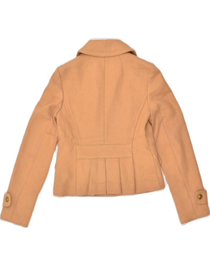 BANANA REPUBLIC Womens Pea Coat UK 10 Small Beige Cotton | Vintage Banana Republic | Thrift | Second-Hand Banana Republic | Used Clothing | Messina Hembry 