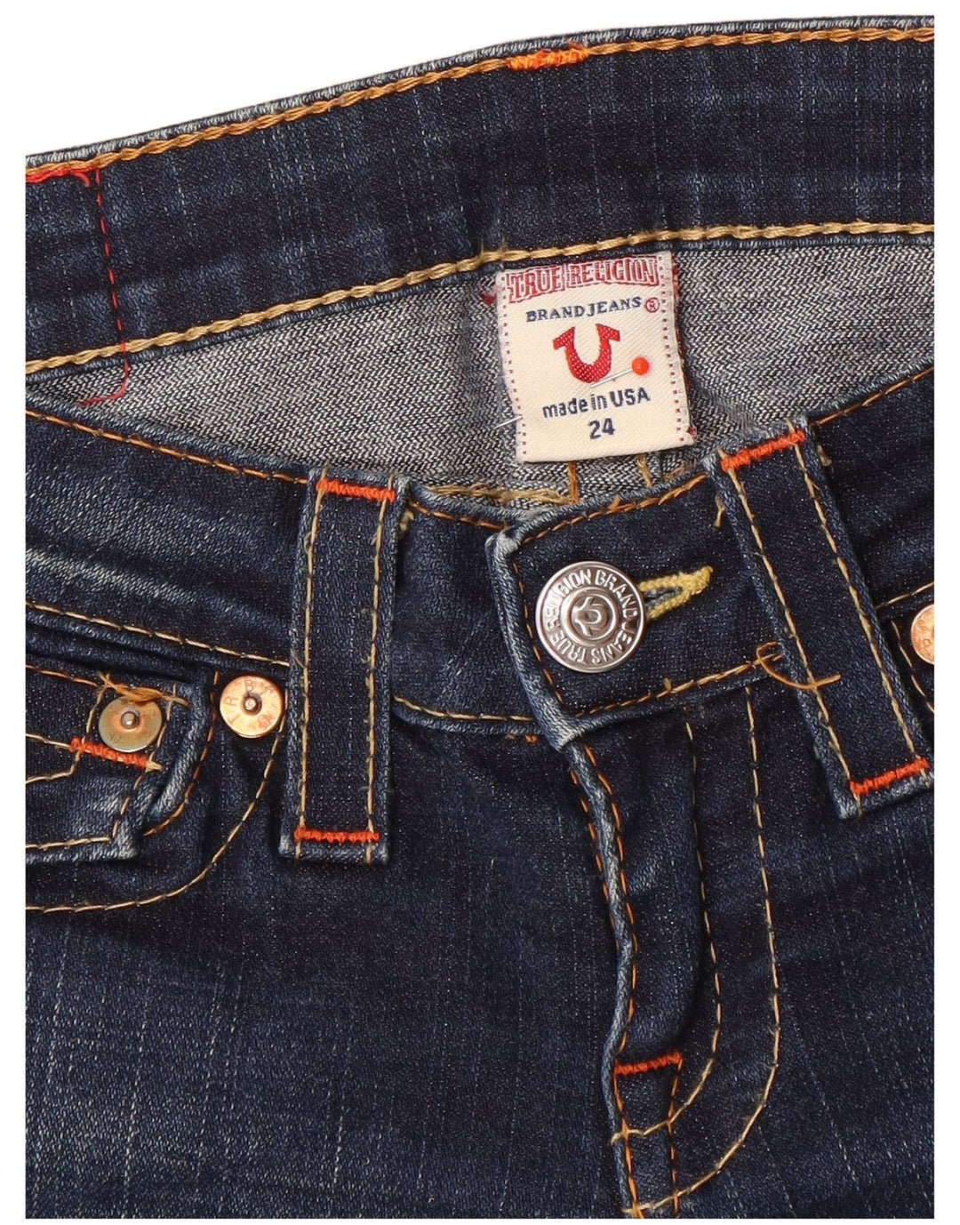 True Religion Γυναικείο Slim Bootcut Jeans W24 L33 Μπλε βαμβακερό