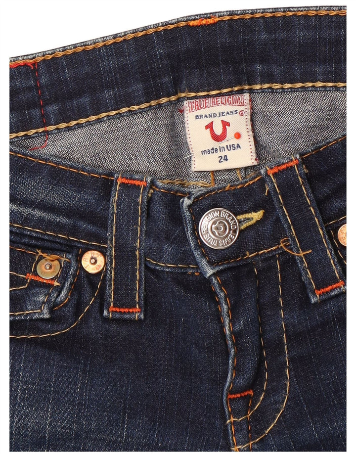 True Religion Γυναικείο Slim Bootcut Jeans W24 L33 Μπλε βαμβακερό
