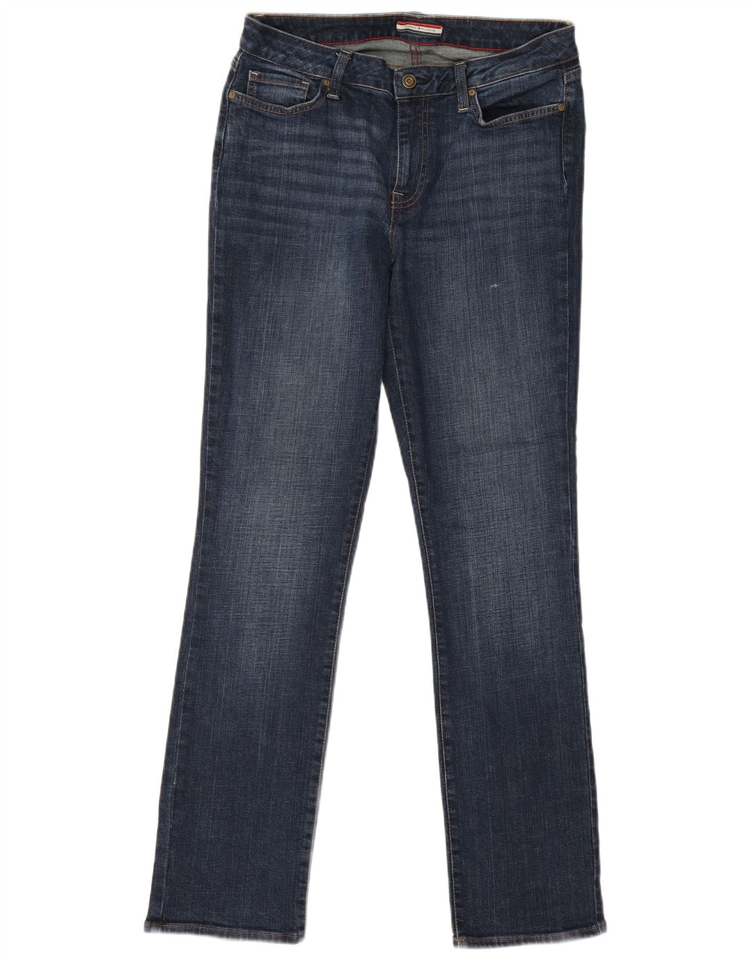 Tommy Hilfiger Womens Curve Straight Jeans US 8 Medium W30 L33 Blue