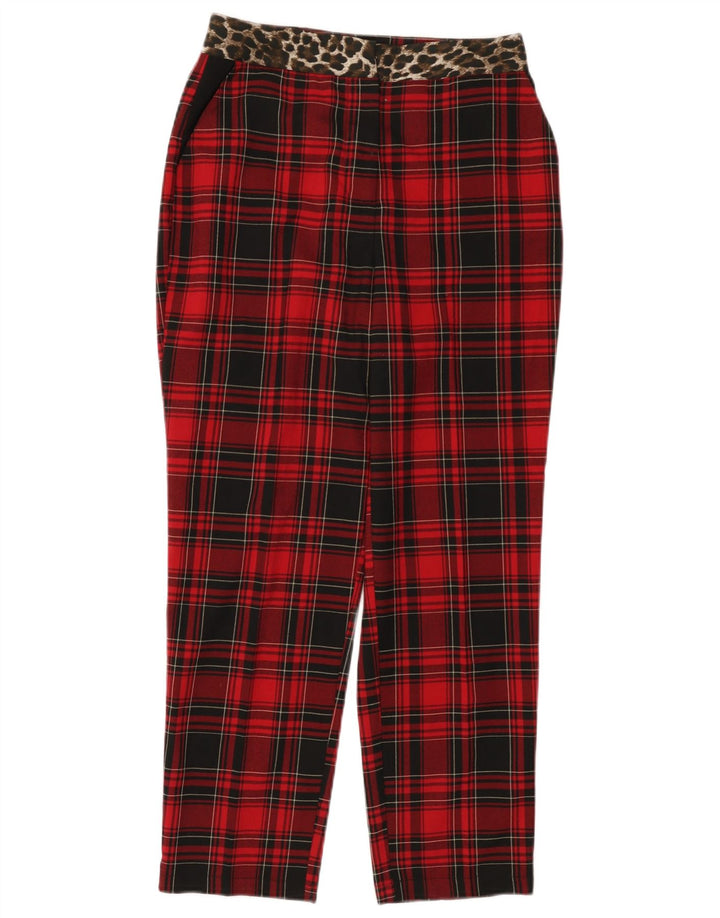 GUESS Γυναικείο κωνικό παντελόνι Chino W28 L26 Red Check Polyester