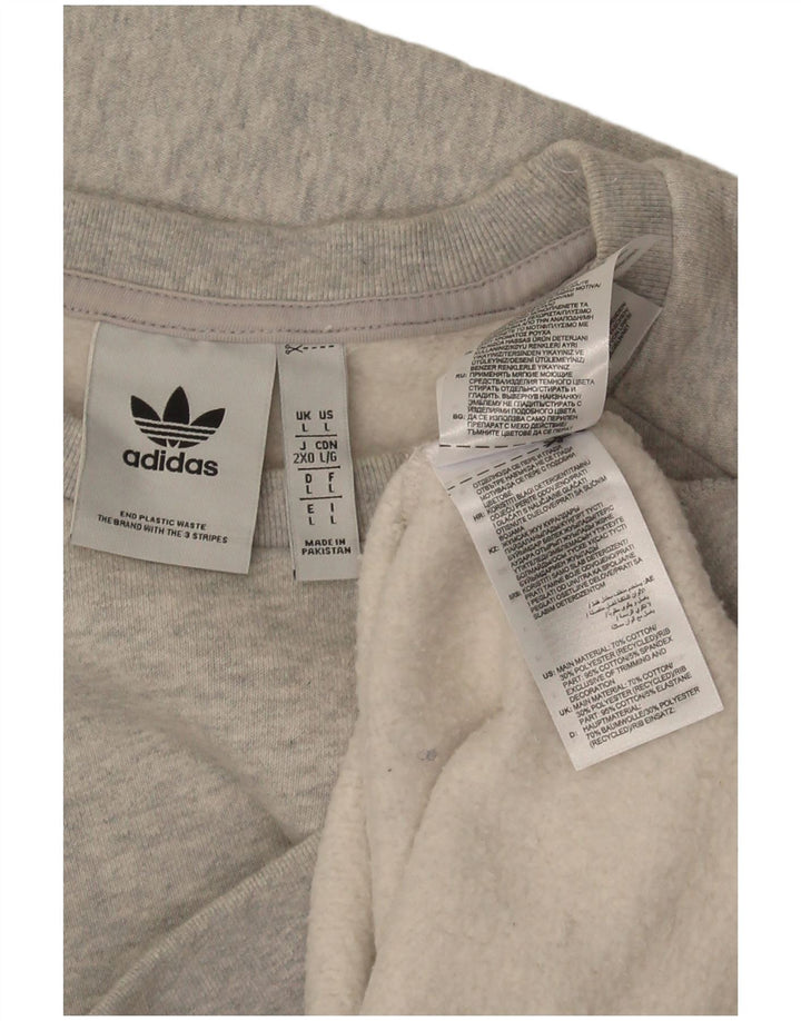 Ανδρικό φούτερ Adidas Jumper με μεγάλο γκρι βαμβακερό φούτερ