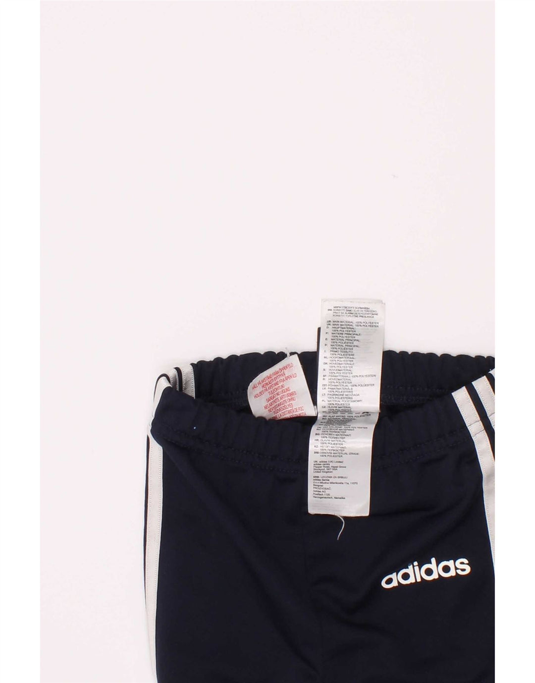 Adidas Boys Tracksuit Trousers Joggers 2-3 Years Navy Blue Polyester