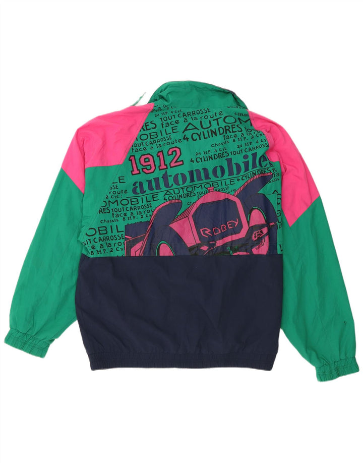 Vintage ανδρική φόρμα φόρμας με γραφικές φόρμες Top Jacket Μεγάλο πολύχρωμο Colourblock