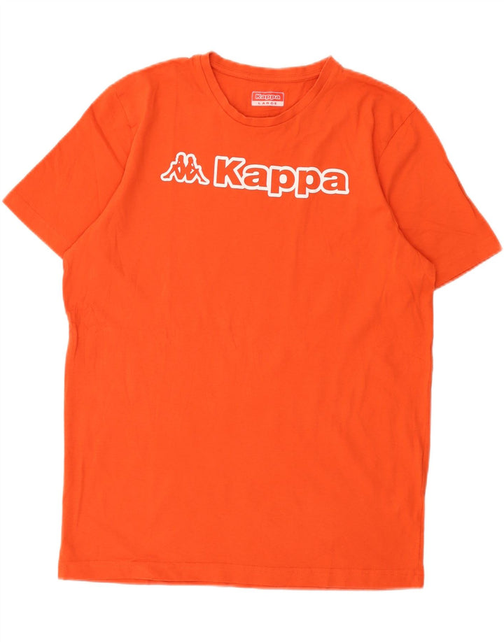 Ανδρικό γραφικό T-Shirt Kappa Top Large Orange