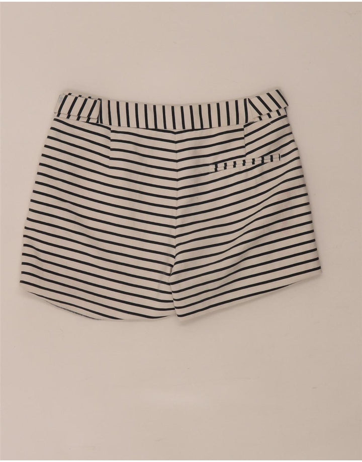 Zara Γυναικείο κανονικό σορτς XS W28 Λευκό ριγέ