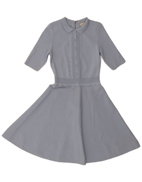 Ted Baker Γυναικείο φόρεμα με μανίκια 1/2 νούμερο 1 XS μπλε βισκόζη