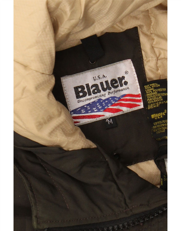 Γυναικείο Blauer Military Hooded Jacket padded UK 14 Medium Khaki Nylon