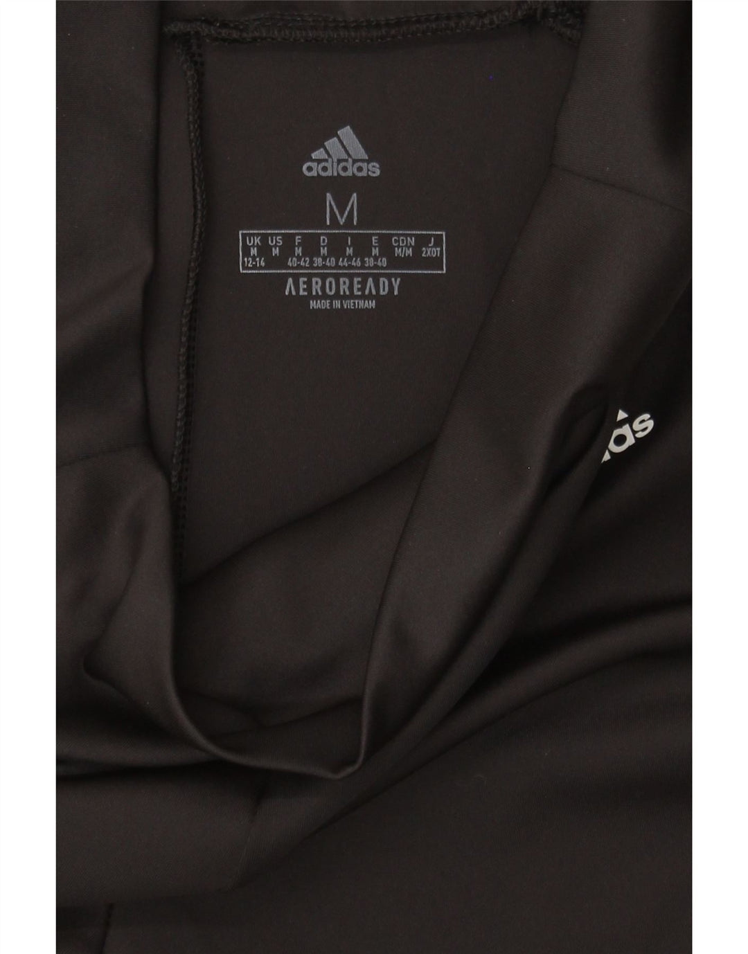ADIDAS Womens Aeroready Leggings UK 12/14 Medium  Black Polyester Vintage Adidas and Second-Hand Adidas from Messina Hembry 