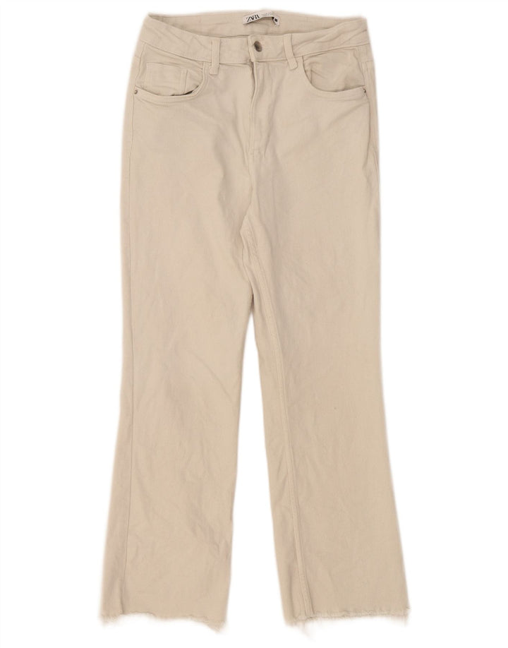 Zara Γυναικείο Straight Jeans EU 38 Small W28 L26 Off White