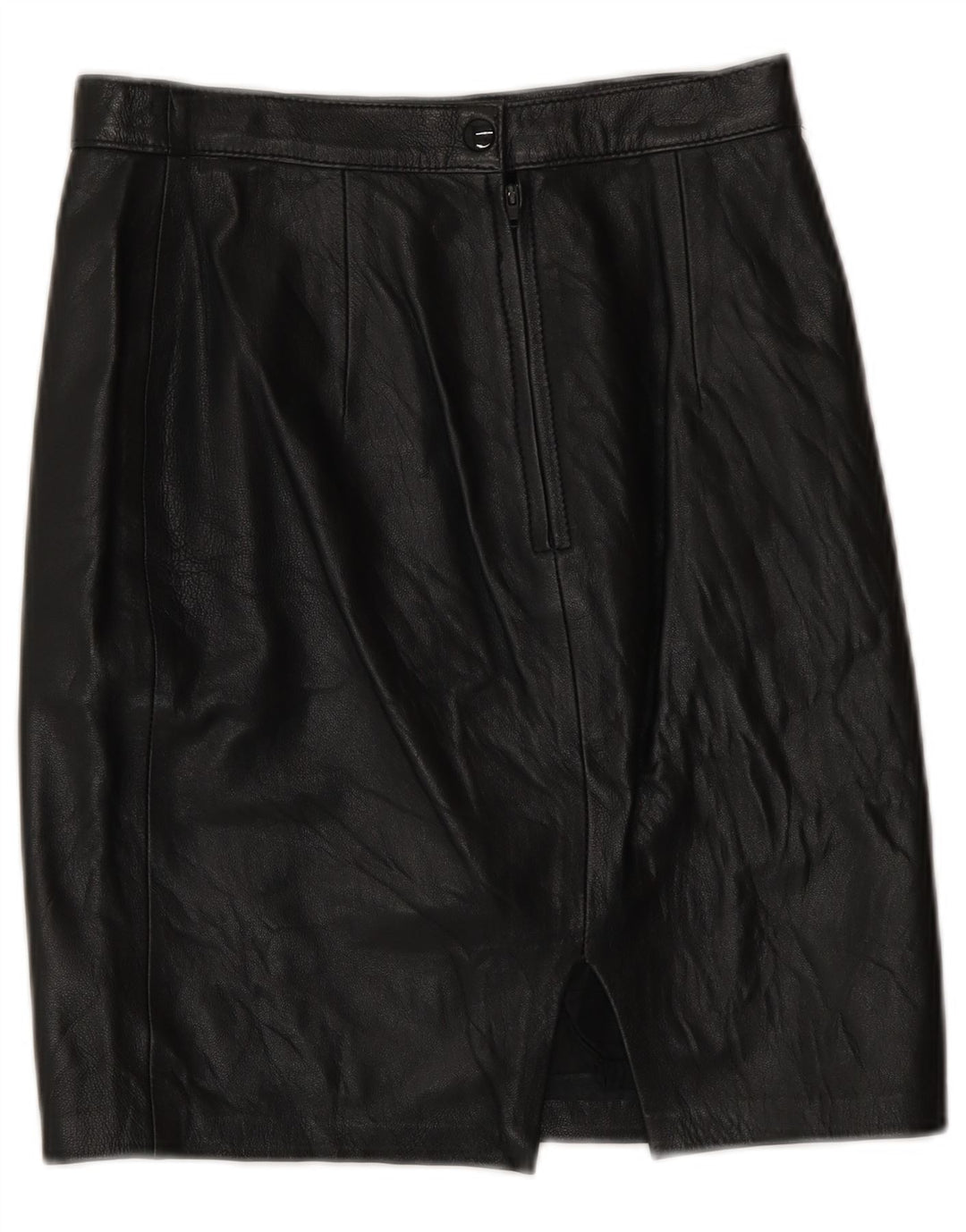 Vintage Γυναικεία Δερμάτινη Φούστα IT 42 Medium W26 Μαύρη