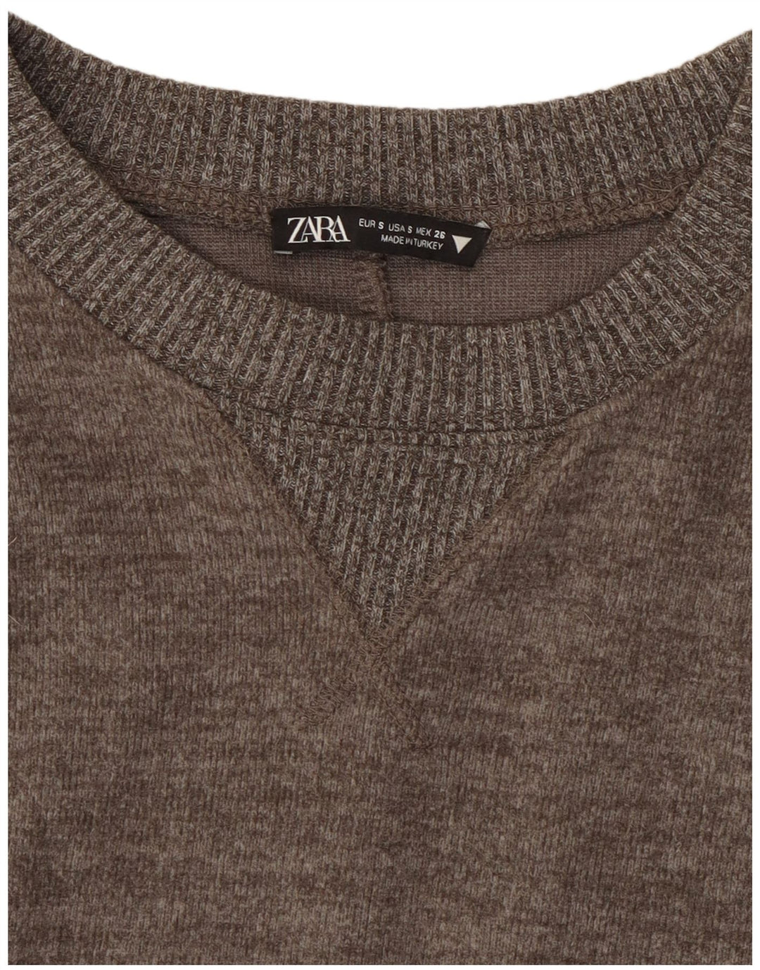Zara γυναικείο τοπ μακρυμάνικο UK 10 Small Grey Flecked