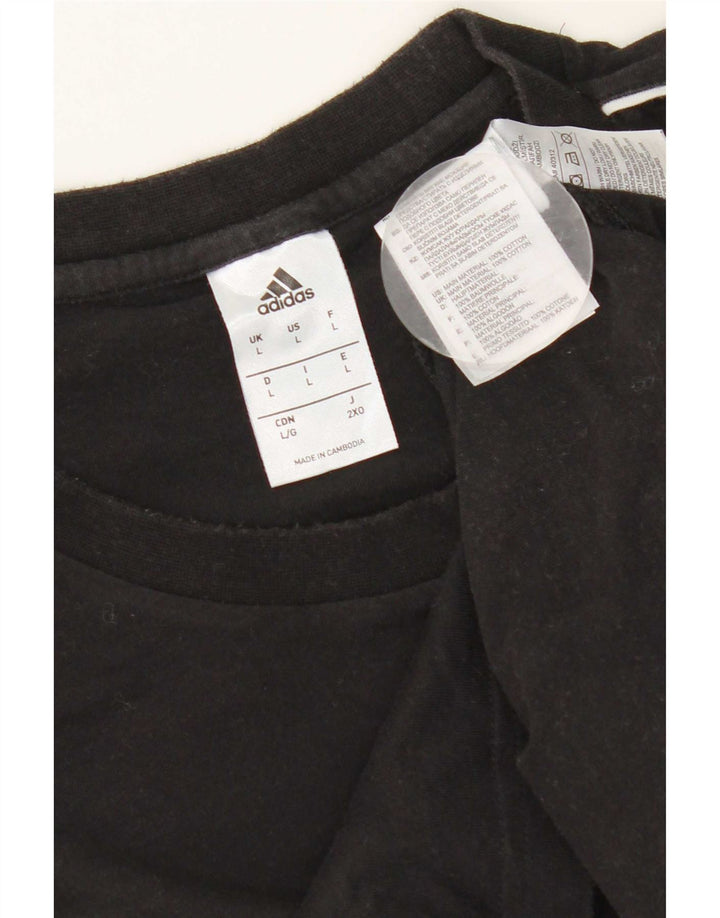 Ανδρικό T-Shirt Adidas Top μεγάλο μαύρο βαμβακερό