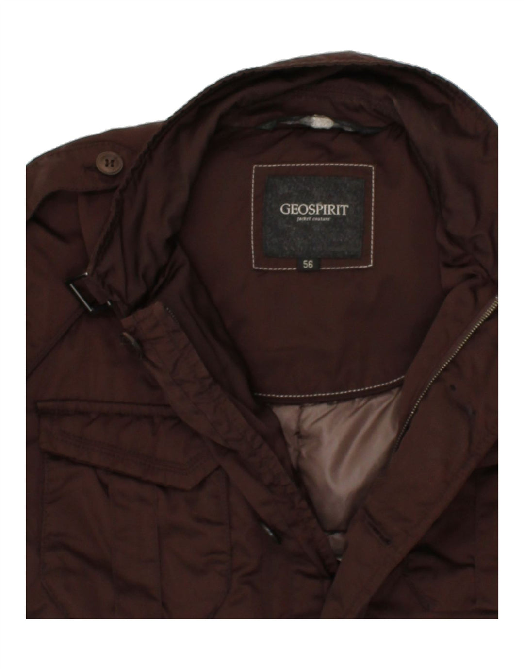 GEO SPIRIT Ανδρικό Military Jacket IT 56 3XL Maroon Polyester