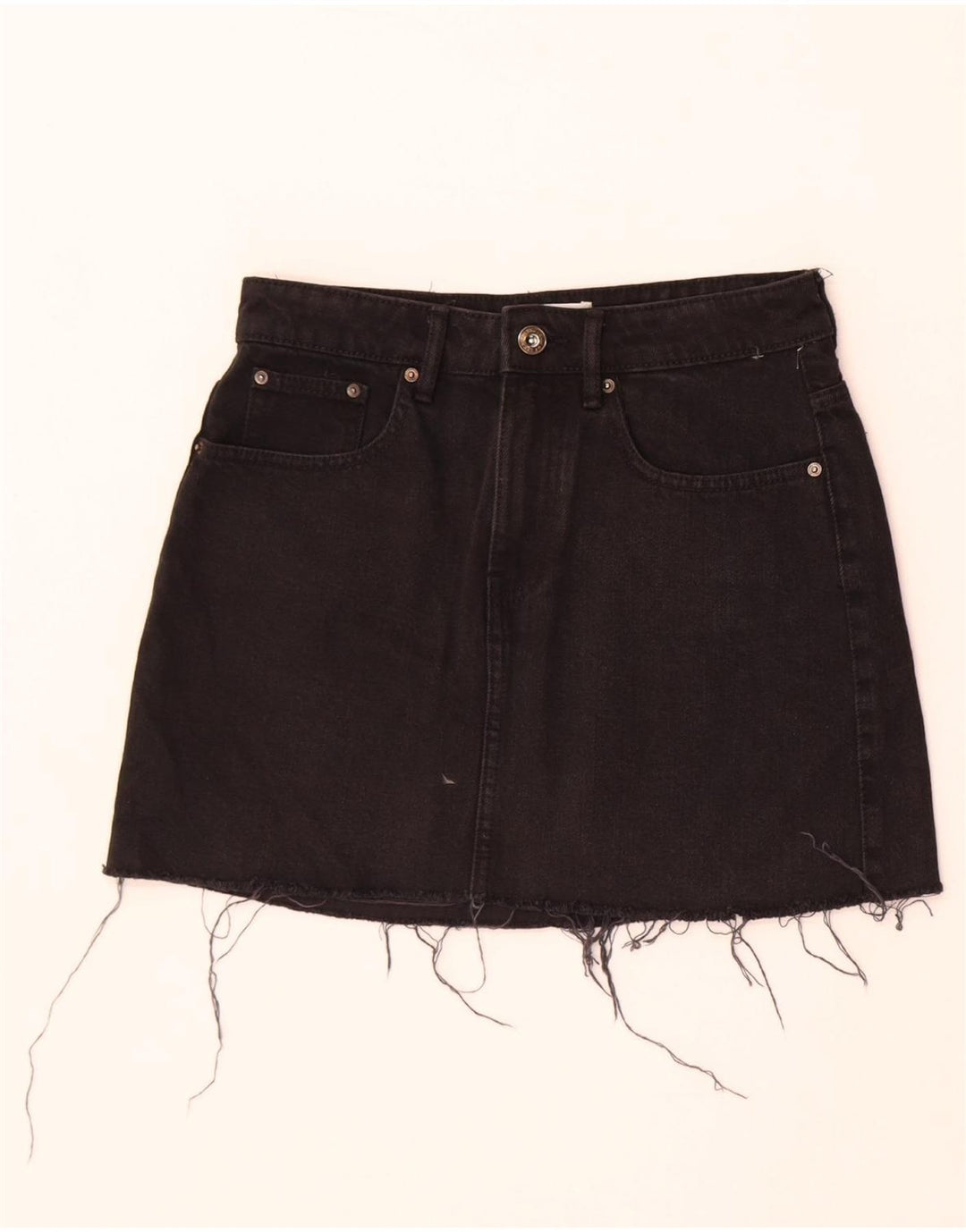 Zara Γυναικεία Τζιν Φούστα Μικρή W26 Μαύρη